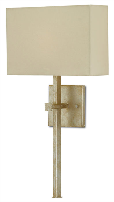Currey and Company 5900-0004 One Light Wall Sconce, Silver Leaf