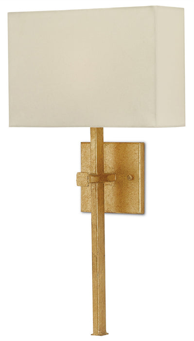 Currey and Company 5900-0005 One Light Wall Sconce, Antique Gold Leaf