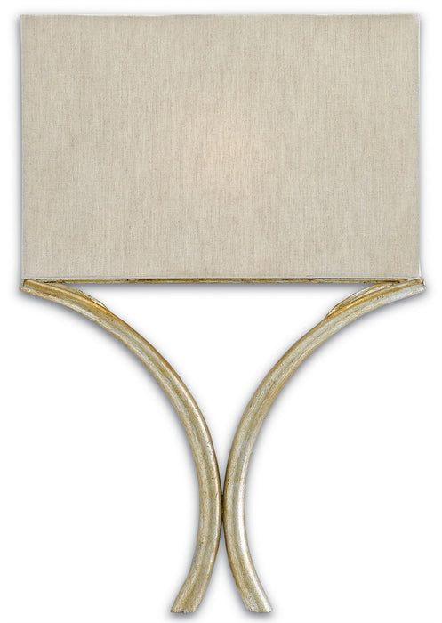 Currey and Company 5900-0006 One Light Wall Sconce, Silver Leaf