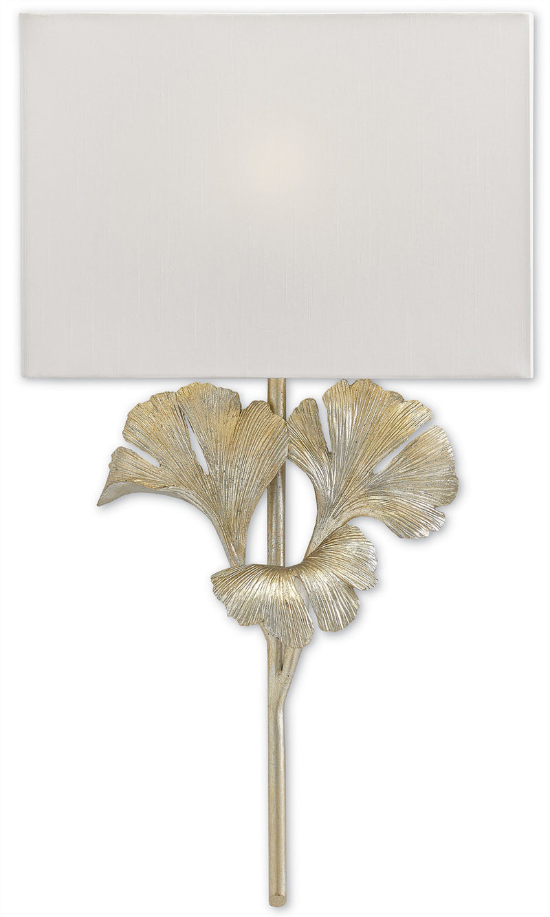 Currey and Company 5900-0009 One Light Wall Sconce, Distressed Silver Leaf