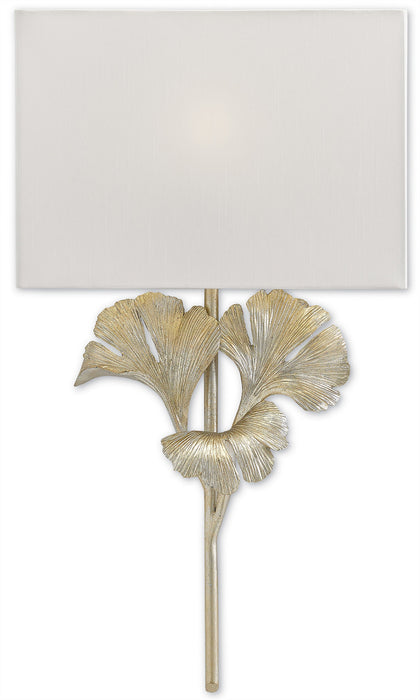 Currey and Company 5900-0009 One Light Wall Sconce, Distressed Silver Leaf