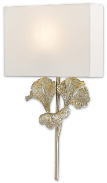 Currey and Company 5900-0009 One Light Wall Sconce, Distressed Silver Leaf