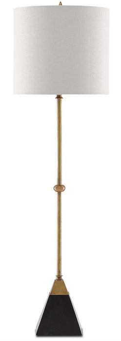Currey and Company 6000-0078 One Light Table Lamp, Vintage Brass/Black