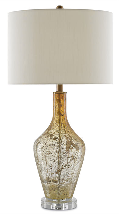 Currey and Company 6000-0118 One Light Table Lamp, Champagne Speckle/Clear