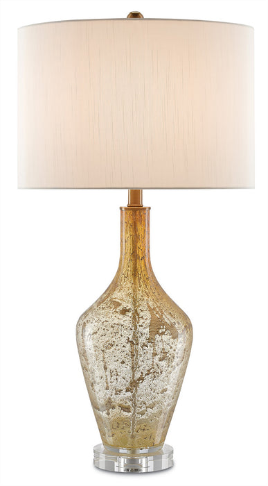 Currey and Company 6000-0118 One Light Table Lamp, Champagne Speckle/Clear