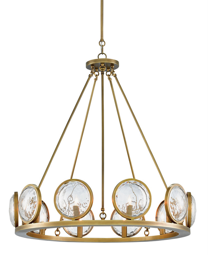 Currey and Company 9000-0119 Ten Light Chandelier, Antique Brass