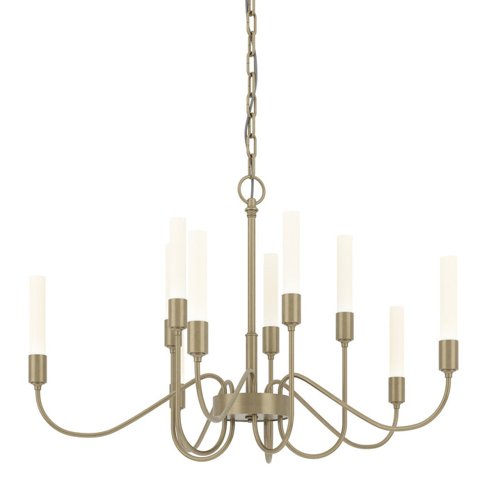 Hubbardton Forge 106030-SKT-84 Ten Light Chandelier, Soft Gold