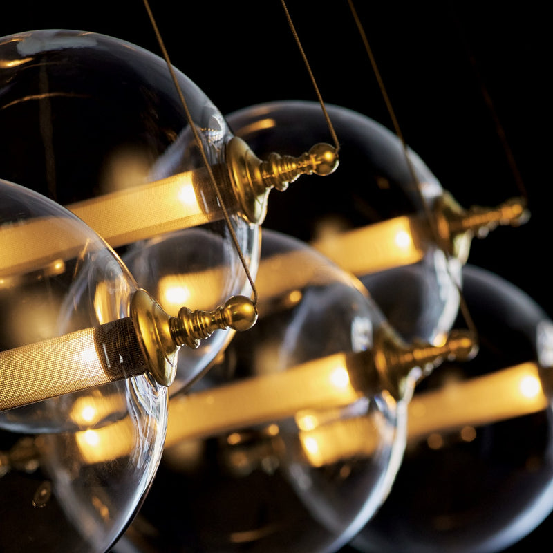 Hubbardton Forge 134409-SKT-STND-31-YT0517 LED Pendant, Black with Brass Accents