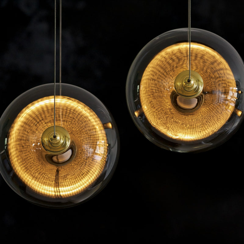Hubbardton Forge 134409-SKT-STND-31-YT0517 LED Pendant, Black with Brass Accents
