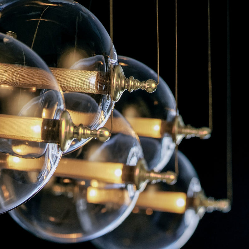 Hubbardton Forge 134409-SKT-STND-31-YT0517 LED Pendant, Black with Brass Accents