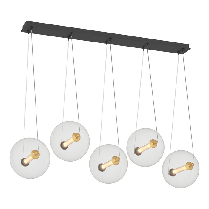 Hubbardton Forge 134409-SKT-STND-31-YT0517 LED Pendant, Black with Brass Accents