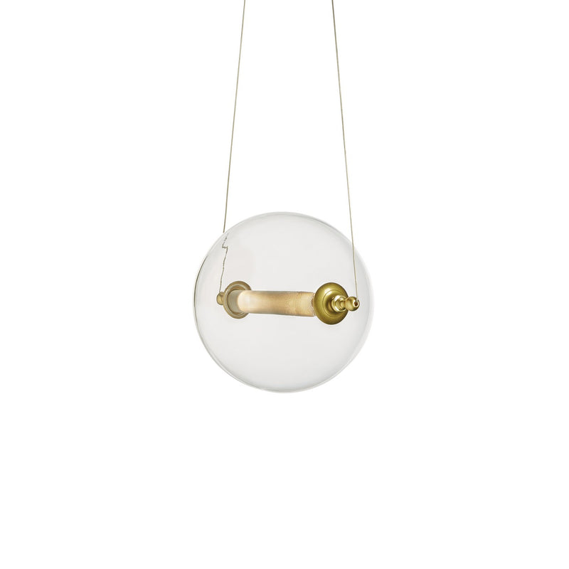 Hubbardton Forge 161305-SKT-STND-31-YT0517 LED Pendant, Black with Brass Accents