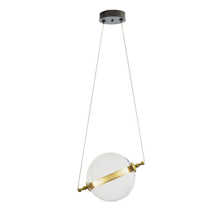 Hubbardton Forge 161305-SKT-STND-31-YT0517 LED Pendant, Black with Brass Accents