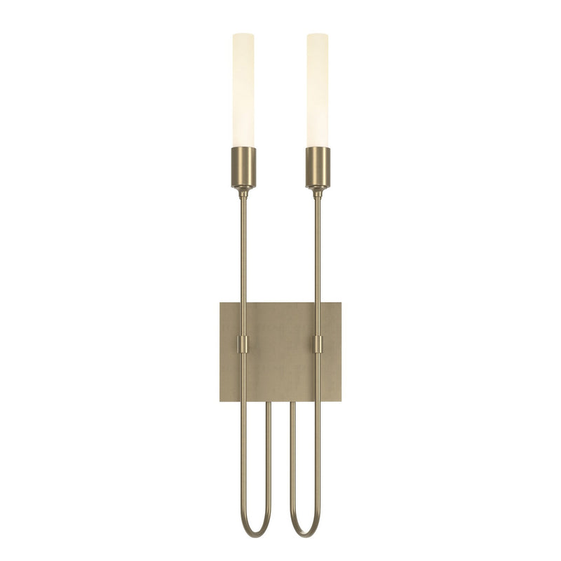 Hubbardton Forge 203053-SKT-84 Two Light Wall Sconce, Soft Gold