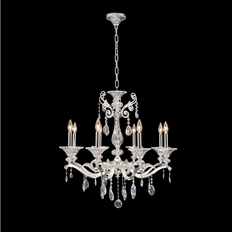 Allegri 020152-017-SS001 Eight Light Chandelier, Silver