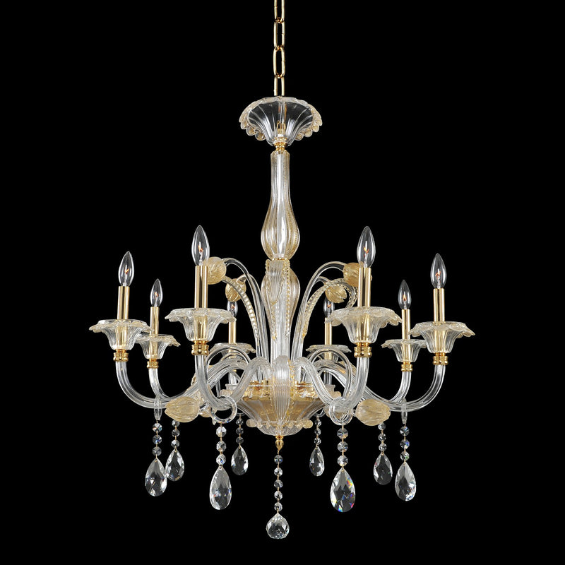 Allegri 029151-024-FR001 Eight Light Chandelier, Gold