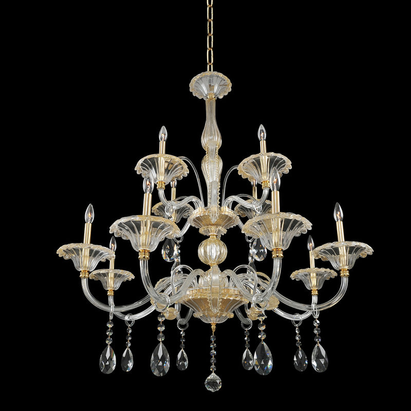 Allegri 029152-024-FR001 12 Light Chandelier, Gold