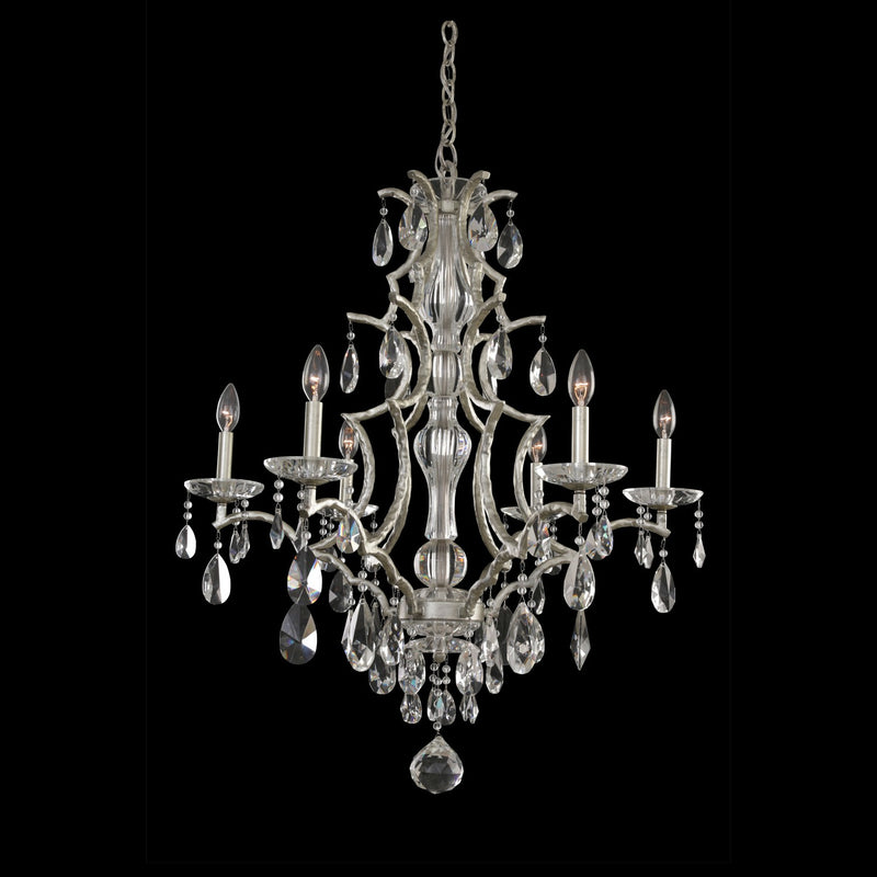 Allegri 090072-040-FR001 Six Light Chandelier, Sliver Dollar