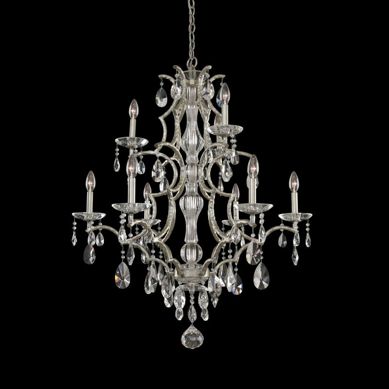 Allegri 090074-040-FR001 Nine Light Chandelier, Sliver Dollar