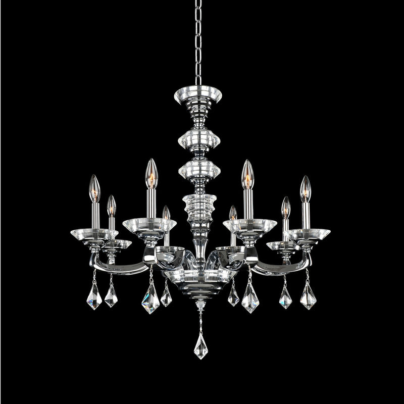 Allegri 027751-010-FR001 Eight Light Chandelier, Chrome