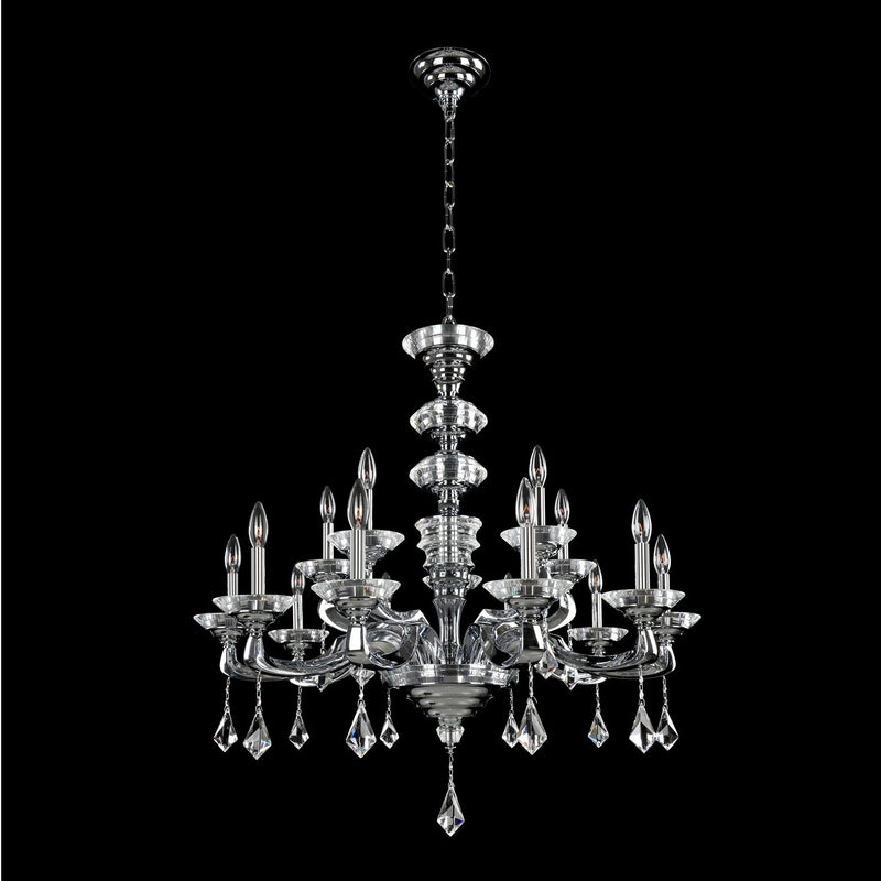 Allegri 027752-010-FR001 12 Light Chandelier, Chrome