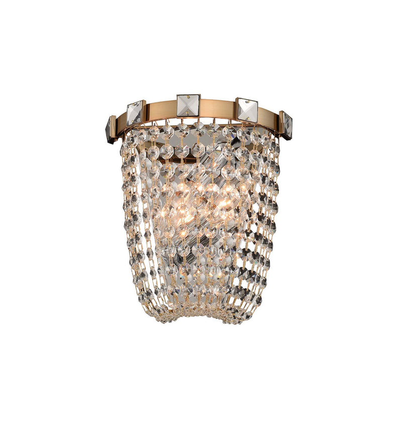 Allegri 027920-038-FR001 Two Light Wall Sconce, Brushed Champagne Gold