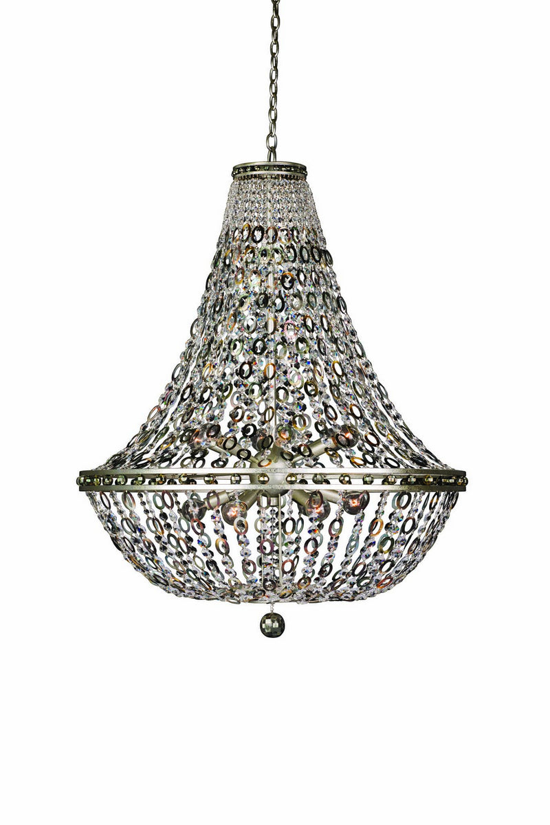 Allegri 029953-042 12 Light Pendant, Vintage Silver Leaf