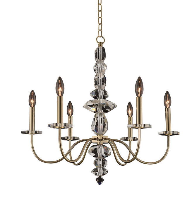 Allegri 031250-041-FR001 Six Light Chandelier, Champagne Gold