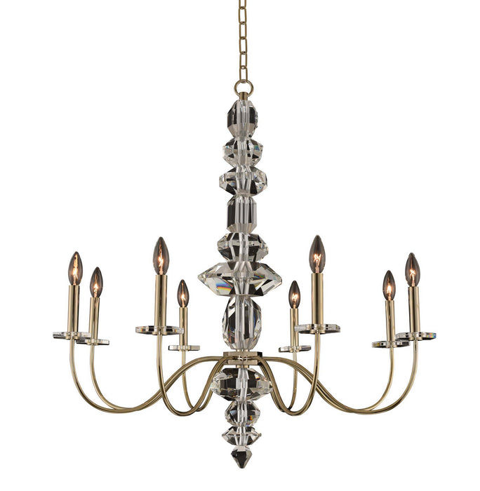 Allegri 031251-041-FR001 Eight Light Chandelier, Champagne Gold