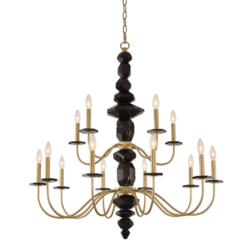 Allegri 031552-039 15 Light Chandelier, Brushed Brass