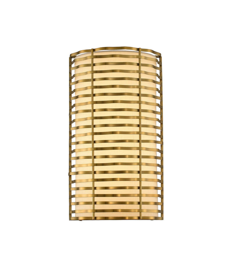 Kalco 312720VBR LED Wall Sconce, Vintage Brass