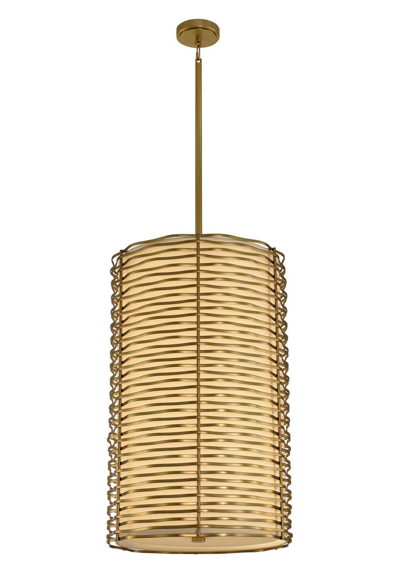 Kalco 312751VBR LED Foyer Chandelier, Vintage Brass