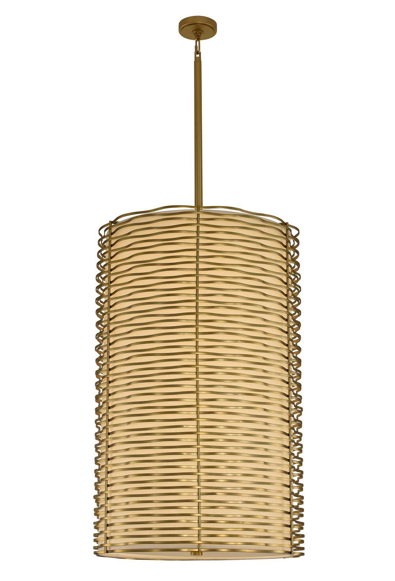 Kalco 312753VBR LED Foyer Chandelier, Vintage Brass