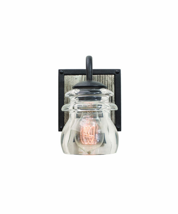 Kalco 504631BI One Light Bath, Black Iron