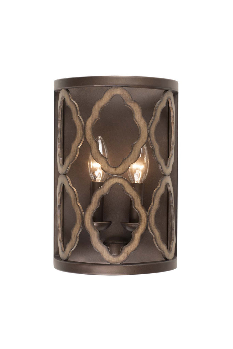 Kalco 504821BS Two Light Wall Sconce, Brownstone