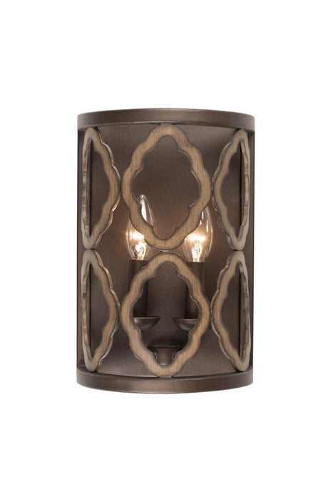 Kalco 504821BS Two Light Wall Sconce, Brownstone