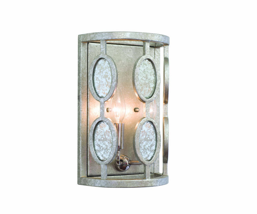 Kalco 506121VSL Two Light Wall Sconce, Vintage Silver Leaf