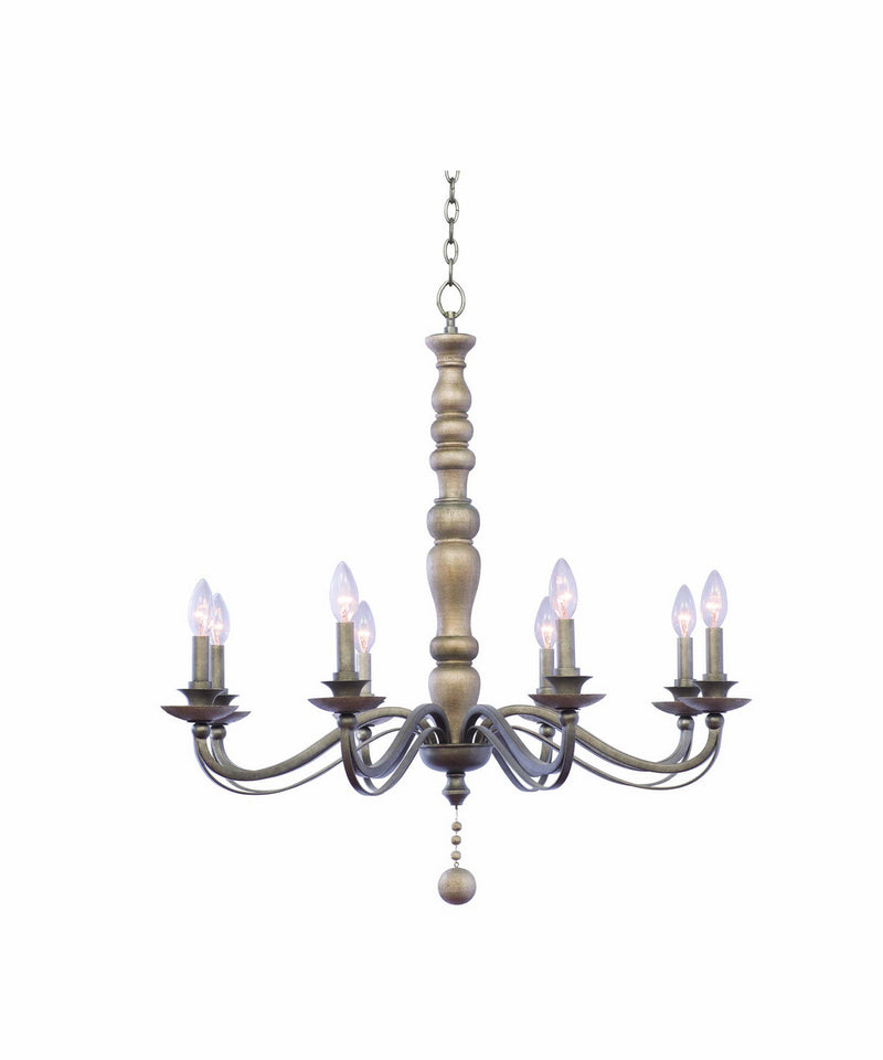 Kalco 506352DS Eight Light Chandelier, Dune Silver