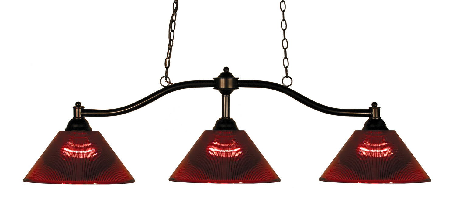 Z-Lite 147BRZ-ARBG Three Light Billiard, Bronze