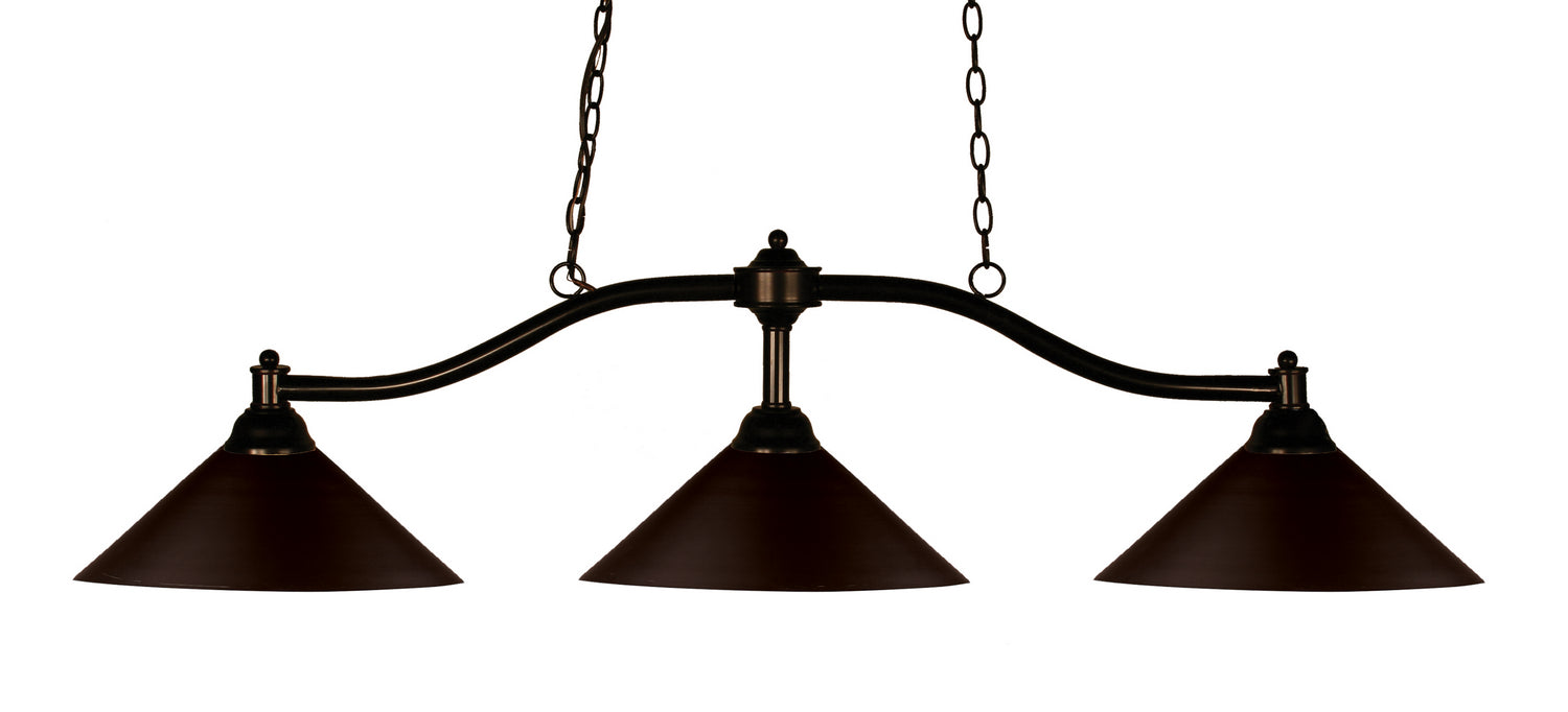 Z-Lite 147BRZ-MBRZ Three Light Billiard, Bronze