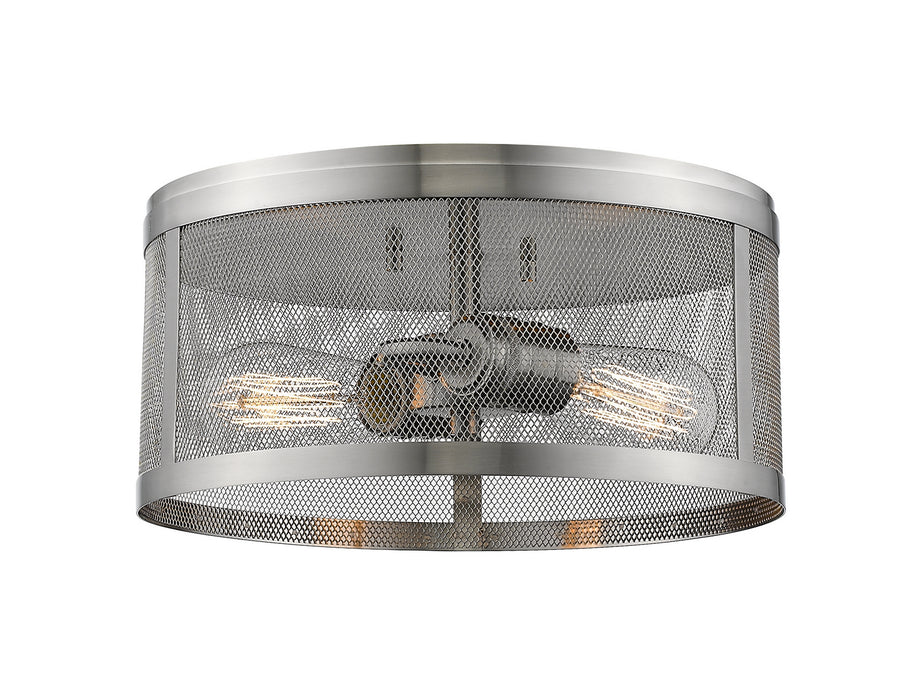 Z-Lite 331F12-BN Two Light Flush Mount, Brushed Nickel