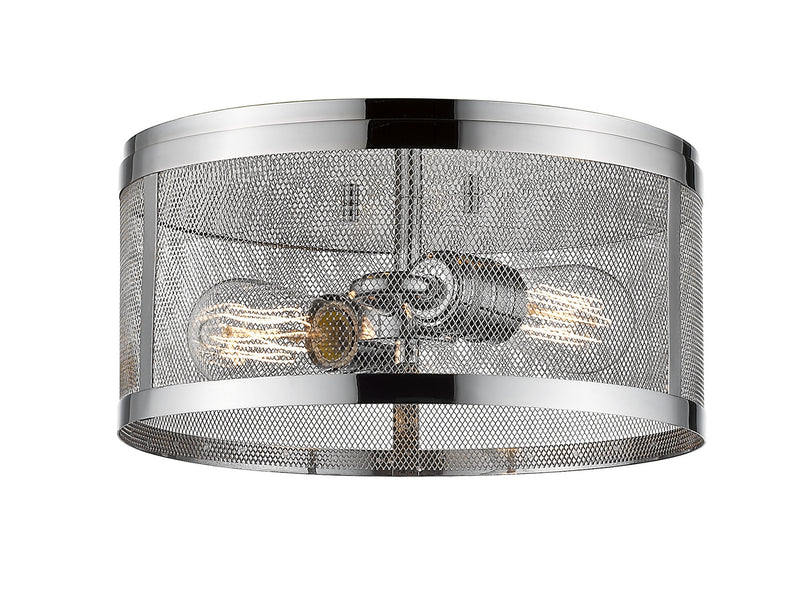 Z-Lite 331F12-CH Two Light Flush Mount, Chrome