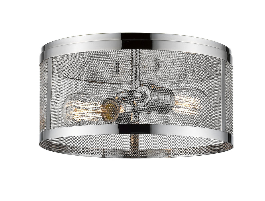 Z-Lite 331F12-CH Two Light Flush Mount, Chrome