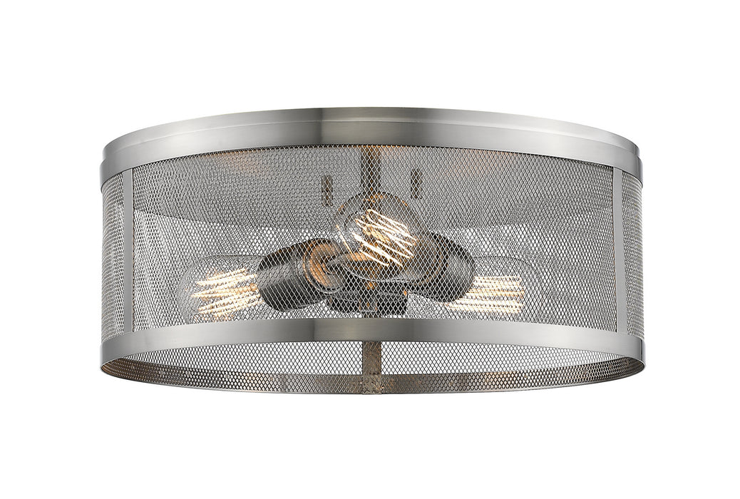 Z-Lite 331F14-BN Three Light Flush Mount, Brushed Nickel