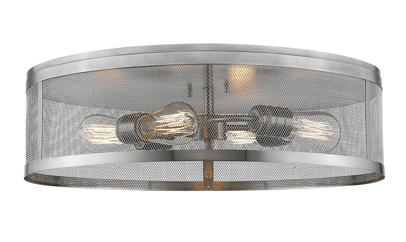 Z-Lite 331F21-BN Four Light Flush Mount, Brushed Nickel