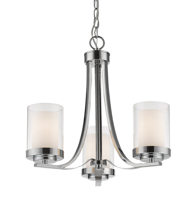 Z-Lite 426-3C-CH Three Light Chandelier, Chrome