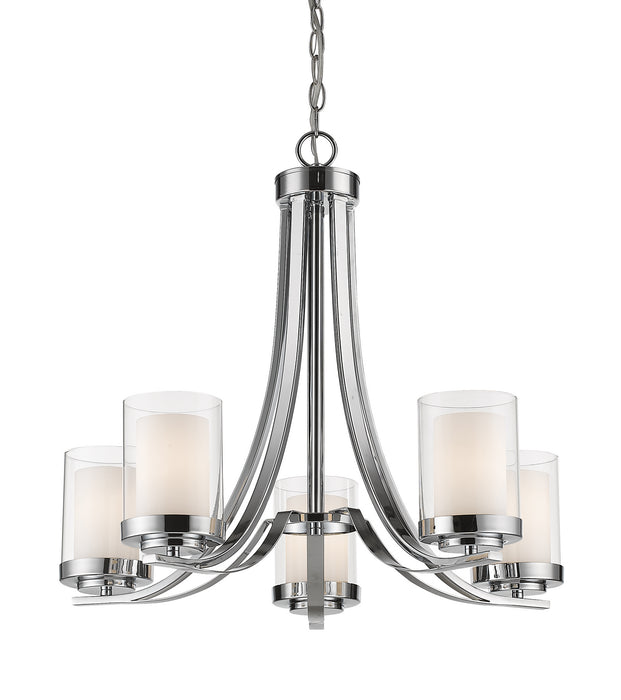 Z-Lite 426-5-CH Five Light Chandelier, Chrome