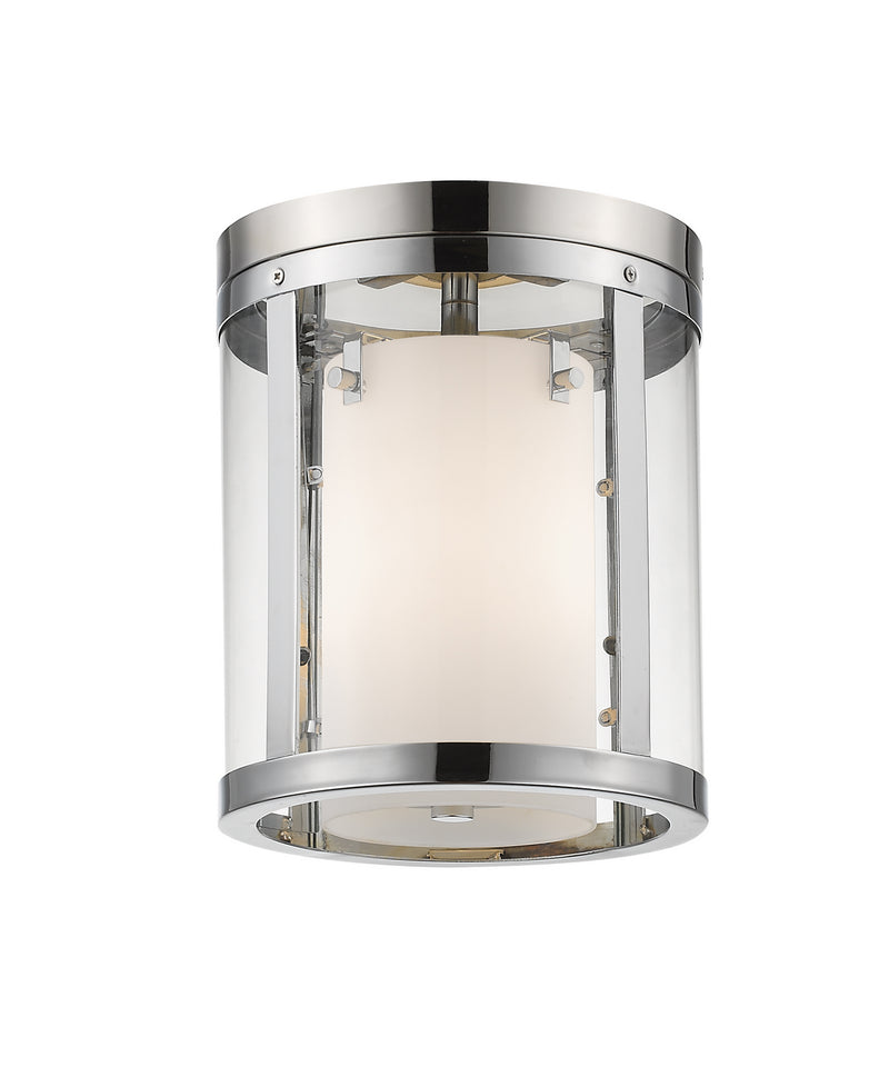 Z-Lite 426F-CH Three Light Flush Mount, Chrome