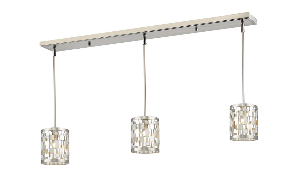 Z-Lite 430MP-3BN One Light Linear Chandelier, Brushed Nickel