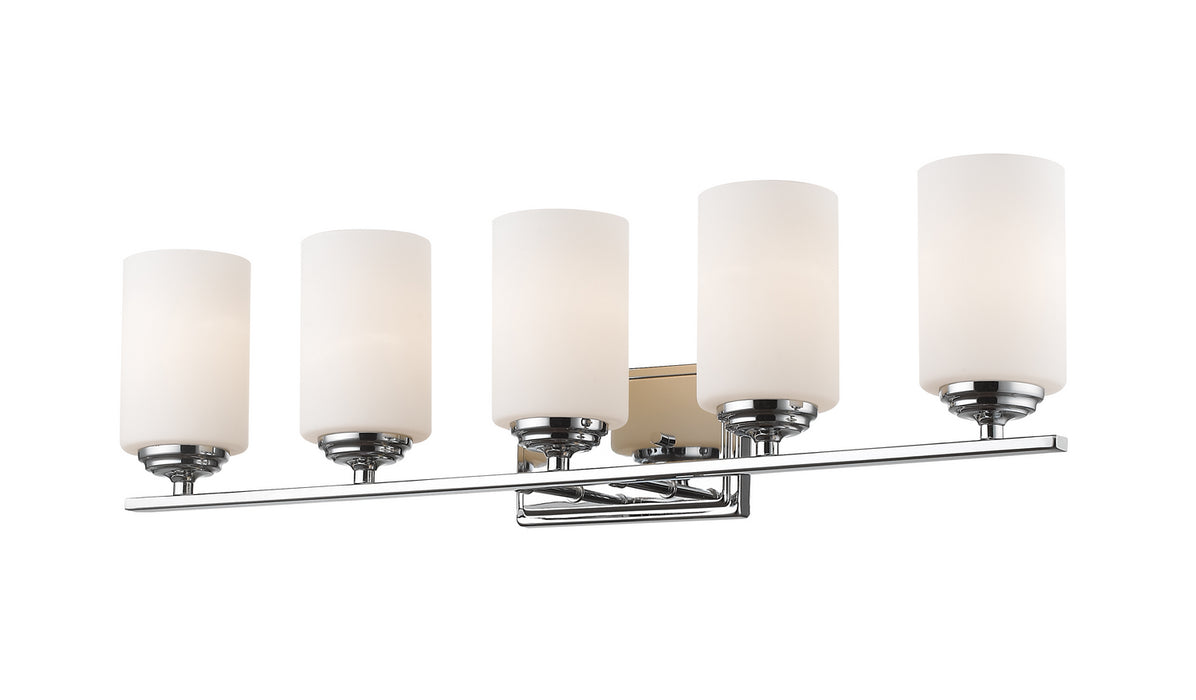 Z-Lite 435-5V-CH Five Light Vanity, Chrome